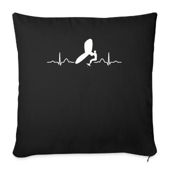 Wings Surfer Wingsurfing Retro Foil Wings - Sofa pillowcase 17,3'' x 17,3'' (45 x 45 cm) - black - Front