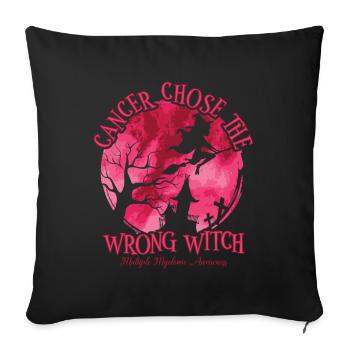 Witch Burgundy Multiple Myeloma Cancer - Sofa pillowcase 17,3'' x 17,3'' (45 x 45 cm) - black - Front