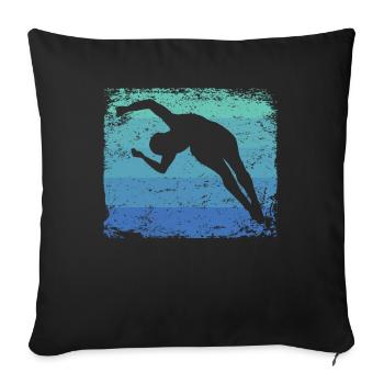 Diving, Artistic Jumping, Synchronized Diving - Sofa pillowcase 17,3'' x 17,3'' (45 x 45 cm) - black - Front