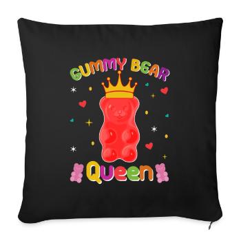 Gümmibär Reine des bonbons - Housse de coussin décorative 45 x 45 cm - noir - Devant