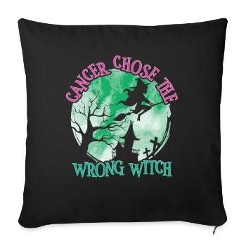 Cancer Witch Metastatic Breast Cancer - Sofa pillowcase 17,3'' x 17,3'' (45 x 45 cm) - black - Front