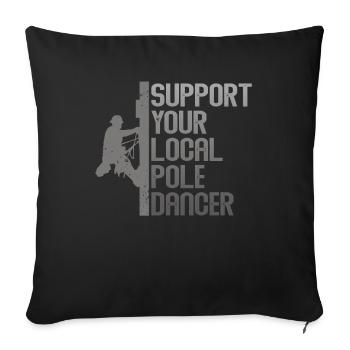 American Lineman Powerline Worker Design - Sofa pillowcase 17,3'' x 17,3'' (45 x 45 cm) - black - Front