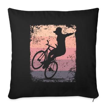 Artistic Cycling Artistic Cyclist - Sofa pillowcase 17,3'' x 17,3'' (45 x 45 cm) - black - Front