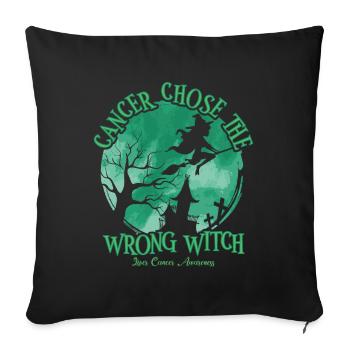 Cancer Witch Green Liver Cancer - Sofa pillowcase 17,3'' x 17,3'' (45 x 45 cm) - black - Front