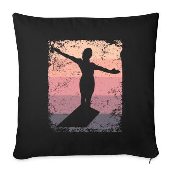 Synchronized Water Diver High Diver - Sofa pillowcase 17,3'' x 17,3'' (45 x 45 cm) - black - Front