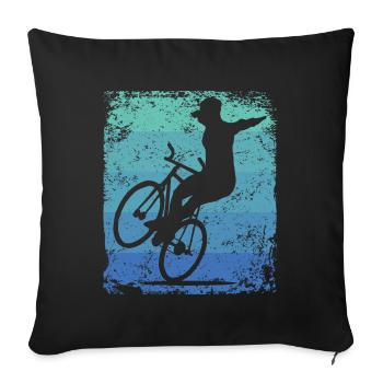 Artistic Cycling Artistic Cyclist - Sofa pillowcase 17,3'' x 17,3'' (45 x 45 cm) - black - Front