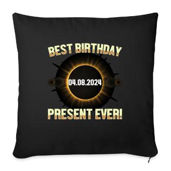 Solar Eclipse - Explore the Darkness - Sofa pillowcase 17,3'' x 17,3'' (45 x 45 cm) - black - Front