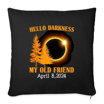 Solar Eclipse - Explore the Darkness - Sofa pillowcase 17,3'' x 17,3'' (45 x 45 cm) - black - Front