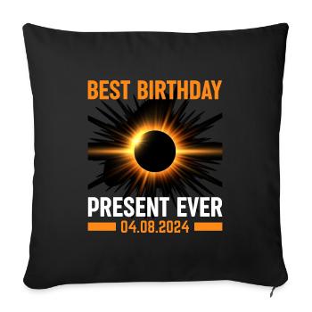 Solar Eclipse - Explore the Darkness - Sofa pillowcase 17,3'' x 17,3'' (45 x 45 cm) - black - Front