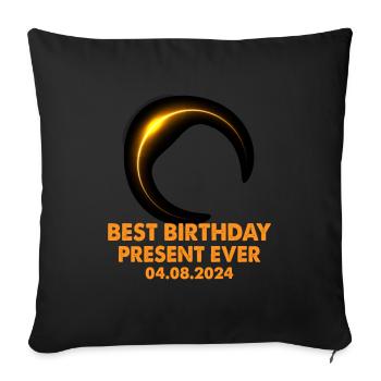 Solar Eclipse - Explore the Darkness - Sofa pillowcase 17,3'' x 17,3'' (45 x 45 cm) - black - Front