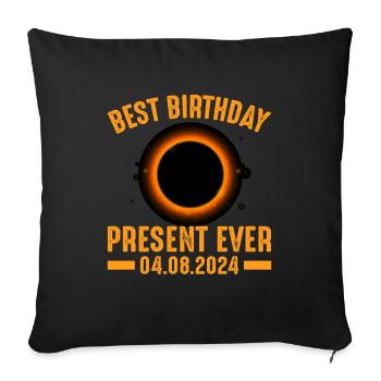 Solar Eclipse - Explore the Darkness - Sofa pillowcase 17,3'' x 17,3'' (45 x 45 cm) - black - Front