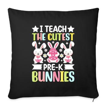Easter Bunny Little Cute Bunny - Sofa pillowcase 17,3'' x 17,3'' (45 x 45 cm) - black - Front