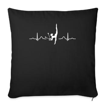 Clubs de gymnastique ECG Gymnastique rythmique - Housse de coussin décorative 45 x 45 cm - noir - Devant