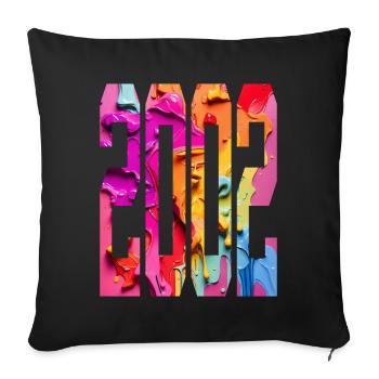 BUNT 24TH BIRTHDAY 2002 - Sofa pillowcase 17,3'' x 17,3'' (45 x 45 cm) - black - Front