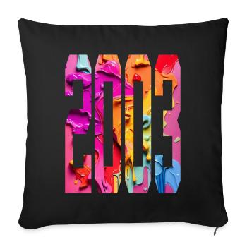 BUNT 23RD BIRTHDAY 2003 - Sofa pillowcase 17,3'' x 17,3'' (45 x 45 cm) - black - Front