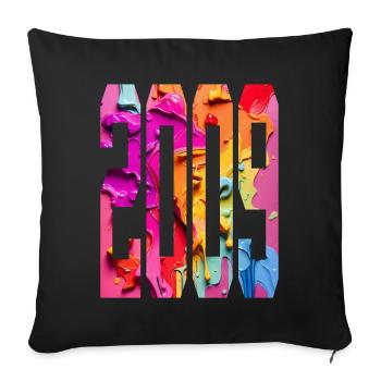 BUNT 17TH BIRTHDAY 2009 - Sofa pillowcase 17,3'' x 17,3'' (45 x 45 cm) - black - Front