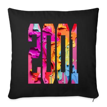 BUNT 25TH BIRTHDAY 2001 - Sofa pillowcase 17,3'' x 17,3'' (45 x 45 cm) - black - Front