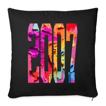 BUNT 19TH BIRTHDAY 2007 - Sofa pillowcase 17,3'' x 17,3'' (45 x 45 cm) - black - Front