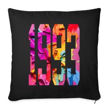 BUNT 33RD BIRTHDAY 1993 - Sofa pillowcase 17,3'' x 17,3'' (45 x 45 cm) - black - Front