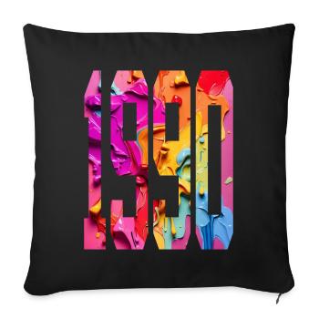 BUNT 36TH BIRTHDAY 1990 - Sofa pillowcase 17,3'' x 17,3'' (45 x 45 cm) - black - Front