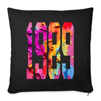 BUNT 37TH BIRTHDAY 1989 - Sofa pillowcase 17,3'' x 17,3'' (45 x 45 cm) - black - Front