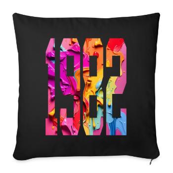BUNT 44TH BIRTHDAY 1982 - Sofa pillowcase 17,3'' x 17,3'' (45 x 45 cm) - black - Front