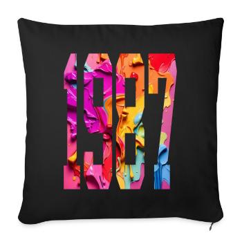 BUNT 39TH BIRTHDAY 1987 - Sofa pillowcase 17,3'' x 17,3'' (45 x 45 cm) - black - Front