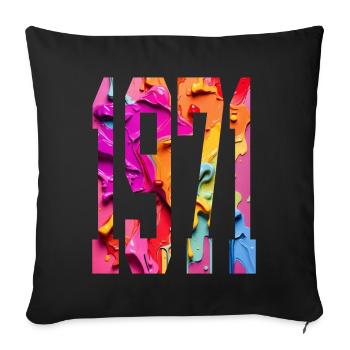 BUNT 55E ANNIVERSAIRE 1971 - Housse de coussin décorative 45 x 45 cm - noir - Devant