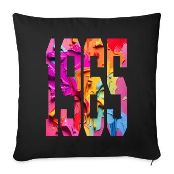 BUNT 61ST BIRTHDAY 1965 - Sofa pillowcase 17,3'' x 17,3'' (45 x 45 cm) - black - Front