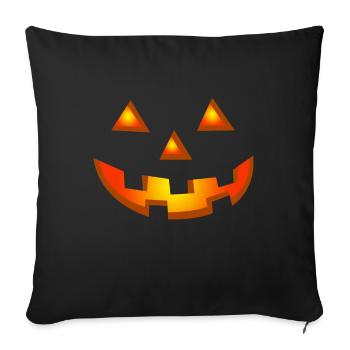 Happy Halloween Pumpkin Face - Sofa pillowcase 17,3'' x 17,3'' (45 x 45 cm) - black - Front