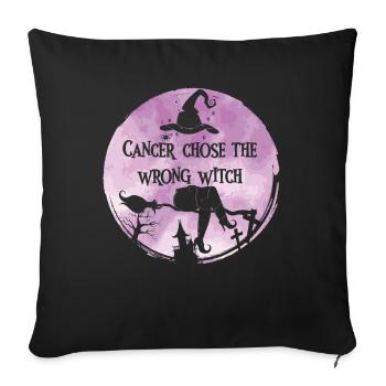 Cancer Witch Orchid Testicular Cancer - Sofa pillowcase 17,3'' x 17,3'' (45 x 45 cm) - black - Front