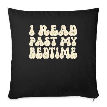 Bibliothèque livre amant lecture rat de bibliothèque - Housse de coussin décorative 45 x 45 cm - noir - Devant
