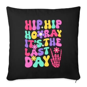 Last day of school Graduation Summer Holidays Pupils - Sofa pillowcase 17,3'' x 17,3'' (45 x 45 cm) - black - Front