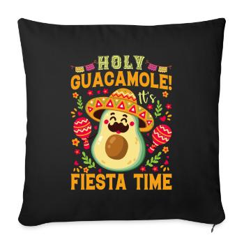 Avocat Holy Guacamole Fiesta mexicaine - Housse de coussin décorative 45 x 45 cm - noir - Devant
