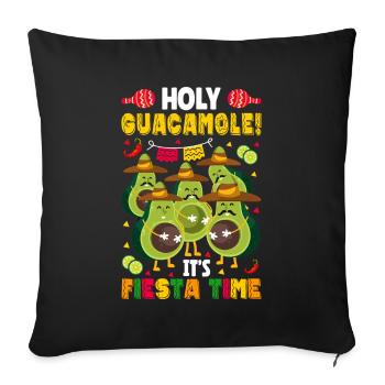 Avocat Holy Guacamole Fiesta mexicaine - Housse de coussin décorative 45 x 45 cm - noir - Devant
