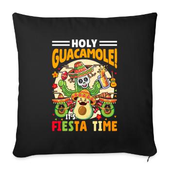 Avocat Holy Guacamole Fiesta mexicaine - Housse de coussin décorative 45 x 45 cm - noir - Devant