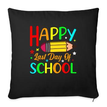 Last day of school Graduation Summer Holidays Pupils - Sofa pillowcase 17,3'' x 17,3'' (45 x 45 cm) - black - Front
