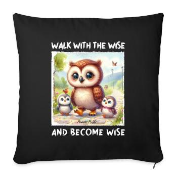 DLM KIDS WISDOM 2 W1U - Sofa pillowcase 17,3'' x 17,3'' (45 x 45 cm) - black - Front