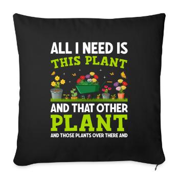 Jardiner avec chaque graine, je voyais mon - Housse de coussin décorative 45 x 45 cm - noir - Devant