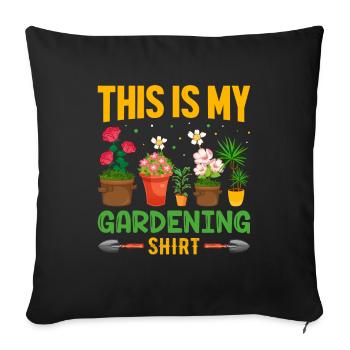 Jardiner avec chaque graine, je voyais mon - Housse de coussin décorative 45 x 45 cm - noir - Devant