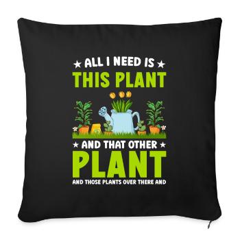 Jardiner avec chaque graine, je voyais mon - Housse de coussin décorative 45 x 45 cm - noir - Devant