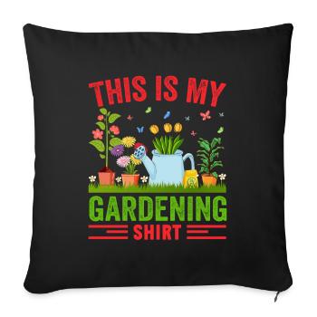 Jardiner avec chaque graine, je voyais mon - Housse de coussin décorative 45 x 45 cm - noir - Devant