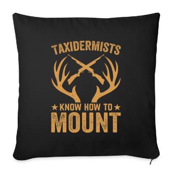 Les taxidermistes ramènent les morts à la vie - Housse de coussin décorative 45 x 45 cm - noir - Devant