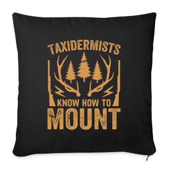 Les taxidermistes ramènent les morts à la vie - Housse de coussin décorative 45 x 45 cm - noir - Devant