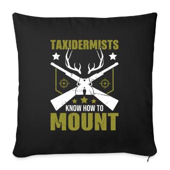 Les taxidermistes ramènent les morts à la vie - Housse de coussin décorative 45 x 45 cm - noir - Devant