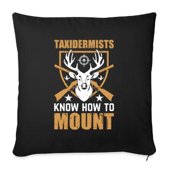 Les taxidermistes ramènent les morts à la vie - Housse de coussin décorative 45 x 45 cm - noir - Devant