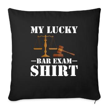 Law student bar exam - Sofa pillowcase 17,3'' x 17,3'' (45 x 45 cm) - black - Front