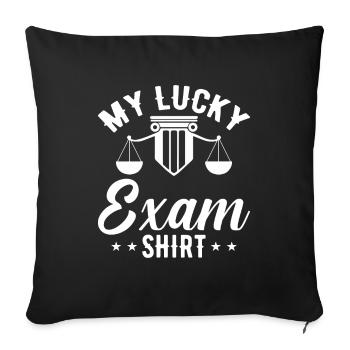 My luck at the bar exam - Sofa pillowcase 17,3'' x 17,3'' (45 x 45 cm) - black - Front