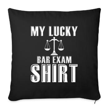 Law Student Bar Exam - Sofa pillowcase 17,3'' x 17,3'' (45 x 45 cm) - black - Front
