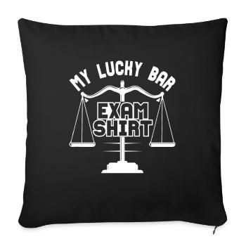 My luck at the bar exam - Sofa pillowcase 17,3'' x 17,3'' (45 x 45 cm) - black - Front
